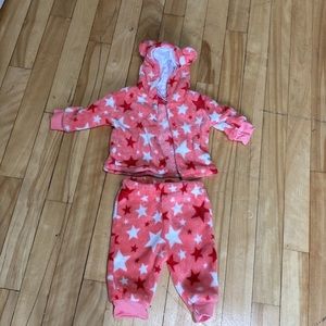 Girls Star Fleece Hoodie &  Sweatpamts Swearsuit Set !!! Babies 6-9 months